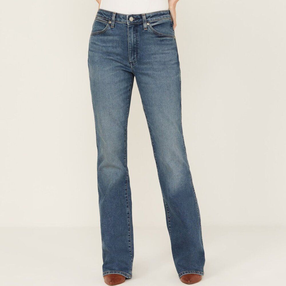 Wrangler Westward 626 High Rise Boot Bootcut Jeans Dark Wash Blue Size 33x30